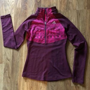 Adidas climawarm zip up pull over hoodie